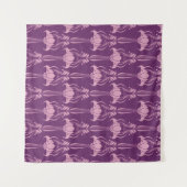 Blumentapete Rosa Violettdesign Wandteppich (Vorderseite (Horizontal))