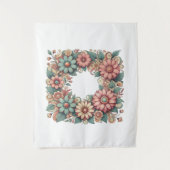 Blumentapeten Wandteppich (Vorderseite)