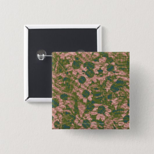 Blumentarnungsmuster Button (Vorne & Hinten)