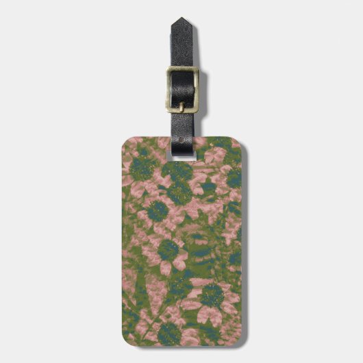 Blumentarnungsmuster Gepäckanhänger (Vorderseite vertikal)