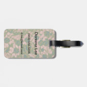 Blumentarnungsmuster Gepäckanhänger (Rückseite horizontal)