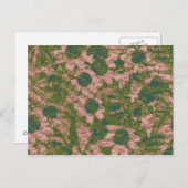 Blumentarnungsmuster Postkarte (Vorne/Hinten)