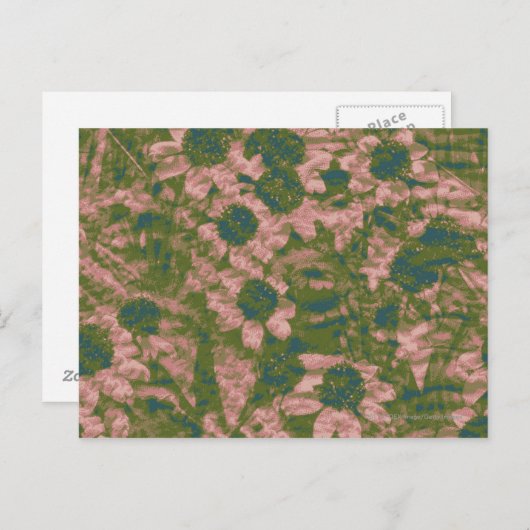 Blumentarnungsmuster Postkarte (Vorne/Hinten)