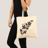 Blumentasche der lila Blumen-Tasche Tragetasche (Vorderseite (Produkt))