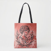 Blumentasche – Mutter-und-Kind-Design Tasche (Vorderseite)