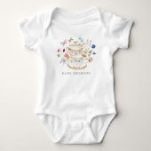 Blumentasse Baby Strampler (Vorderseite)