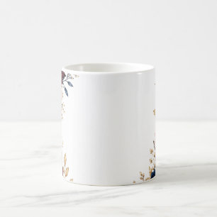 BlumenTasse Watercolor Tasse - Romantische tiefrot