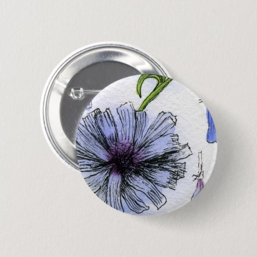 Blumentaste "Chickory" Button (Vorne & Hinten)