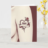 Blumentattoo Süße Muttertagskarte Karte (Gelbe Blume)