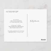 Blumentaufen 1. Geburtstag Foto Einladung Postkarte (Rückseite)