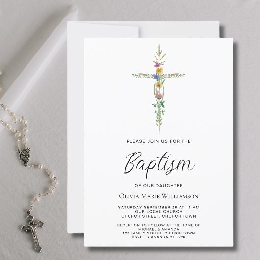 Blumentaufen Einladung