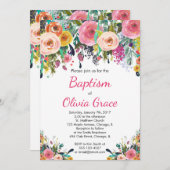 Blumentaufen Einladung, Aquarellweihe Einladung (Vorne/Hinten)