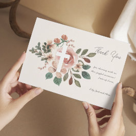 Blumentaufen mit Cross-Flat Dankeschön-Karte Dankeskarte