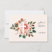 Blumentaufen mit querformatiger UAWG RSVP Karte (Vorderseite)