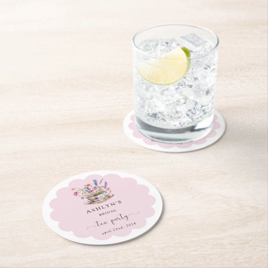 Blumentee-Brautparty-Party Untersetzer (Vor Ort)
