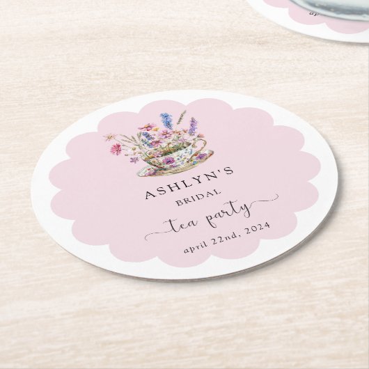 Blumentee-Brautparty-Party Untersetzer (Angewinkelt)
