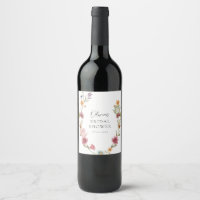 Blumentee Brautparty Weinkarte