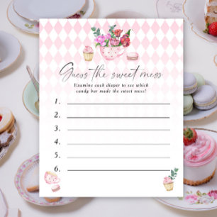 Blumentee Party Babydusche Raten Sie das süße Chao