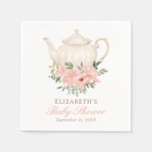 Blumentee Party Babydusche Serviette (Vorderseite)