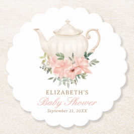 Blumentee Party Babydusche Untersetzer