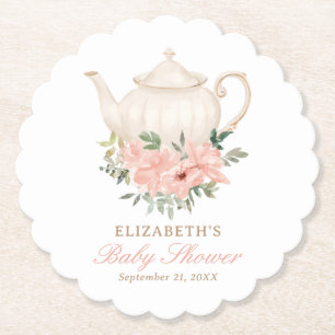 Blumentee Party Babydusche Untersetzer