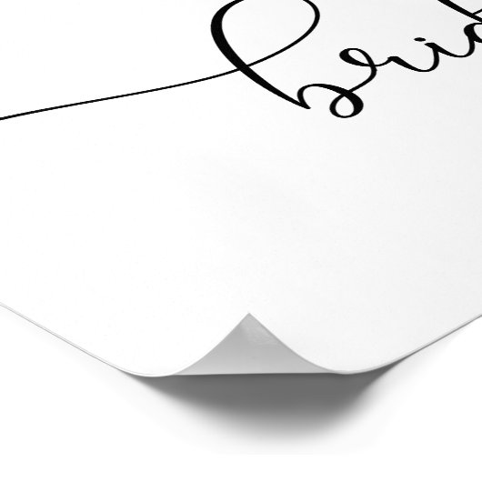 Blumentee-Party Brautparty Begrüßungszeichen Poster (Ecke)