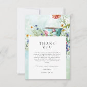 Blumentee-Party-Brautparty Dankeskarte (Vorderseite)
