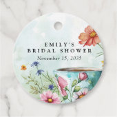 Blumentee-Party-Brautparty Geschenkanhänger (Vorderseite)