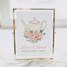 Blumentee Party Brautparty Liebe ist Sweet Sign