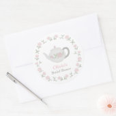 Blumentee Party Brautparty Party Dekoration Runder Aufkleber (Umschlag)