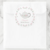 Blumentee Party Brautparty Party Dekoration Runder Aufkleber (Tasche)