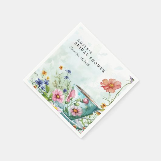 Blumentee-Party-Brautparty Serviette (Ecke)