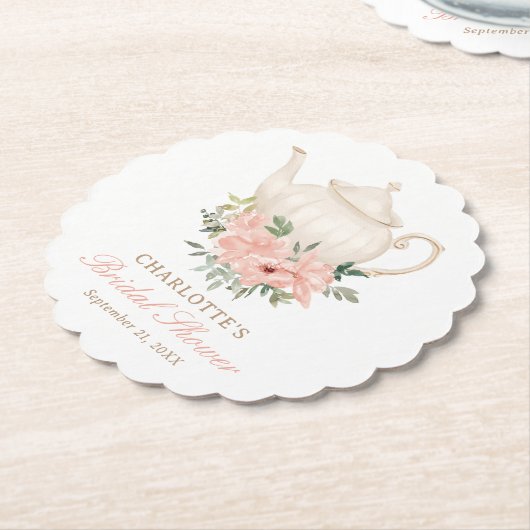 Blumentee-Party-Brautparty Untersetzer (angewinkelt)