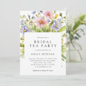 Blumentee Party Bridal Dusche Einladung (Stehend Vorderseite)