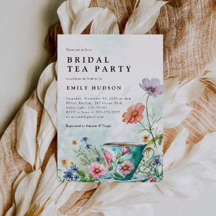 Blumentee Party Bridal Dusche Einladung