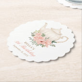 Blumentee Party Geburtstag Untersetzer (angewinkelt)