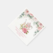 Blumentee-Party Wasserfarbe Babydusche Serviette (Ecke)