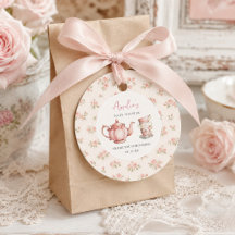 Blumentee-Service und Teetassen Rosa Baby Shower