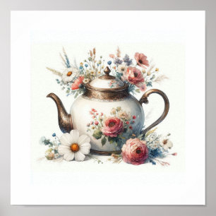 Blumenteekanne 7 poster