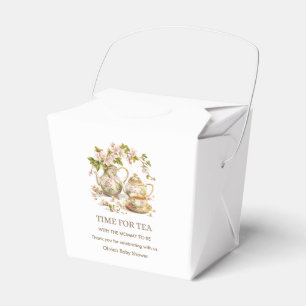 Blumenteekanne Zeit für Tee Baby Shower  Geschenkschachtel