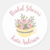 Blumenteeppich-Brautparty Runder Aufkleber (Vorderseite)