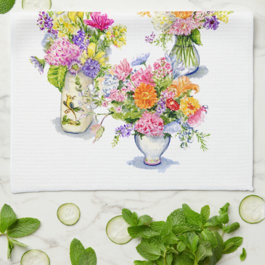 Blumenteetuch Handtuch (Gefaltet)