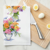 Blumenteetuch Handtuch (Viertel Falte)