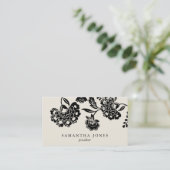 BlumenTelefonkarte des Damastes {TBA} Visitenkarte (Stehend Vorderseite)