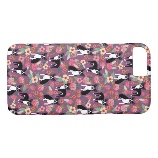 Blumentelefonkasten Bostons Terrier - iphone Fall Case-Mate iPhone Hülle (Rückseite (Horizontal))