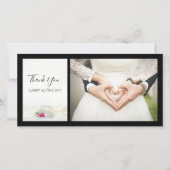 Blumenteppich mit rosa Rosen Hochzeit Danke (Vorderseite)