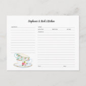 Blumenteppiche Vorlage für die Rezept-Karte (Vorderseite)