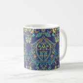 Blumentextur. Damask Nahtloses Vintages Muster. Kaffeetasse (VorderseiteRechts)