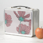 Blumenthema, Mohn-Design Metall Brotdose (Beispiel)