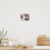 Blumenthema, Mohn-Design Poster (Küche)